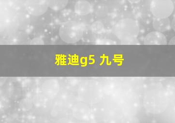 雅迪g5 九号